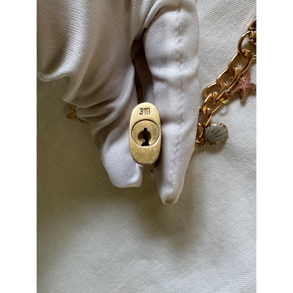 Repurposed Louis Vuitton authentic Padlock Bag Charm Chain Purse Accessory - Picture 7 of 7